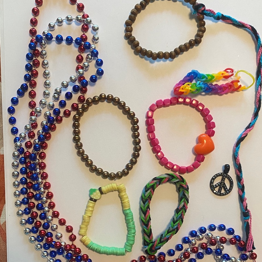 Colorful Kids Beaded Bracelet Set